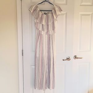 Off the Shoulder Purple Jumpsuit